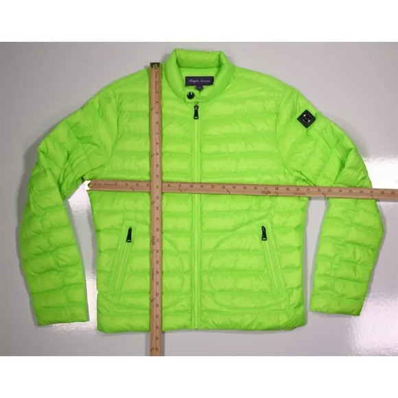 Ralph Lauren Purple Label Neon Green Puffer Down Jacket Water Resistant Men's S - Picture 4 of 8